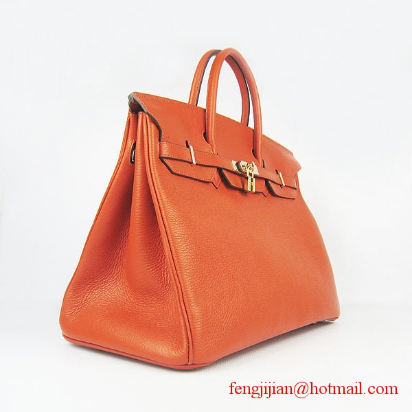 Hermes Birkin 40cm Togo Bag Orange 6099